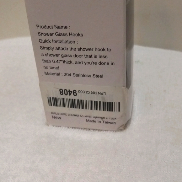 NNWT Naceture Shower Door Hooks Towel Rack (2 double hooks) - Picture 4 of 4